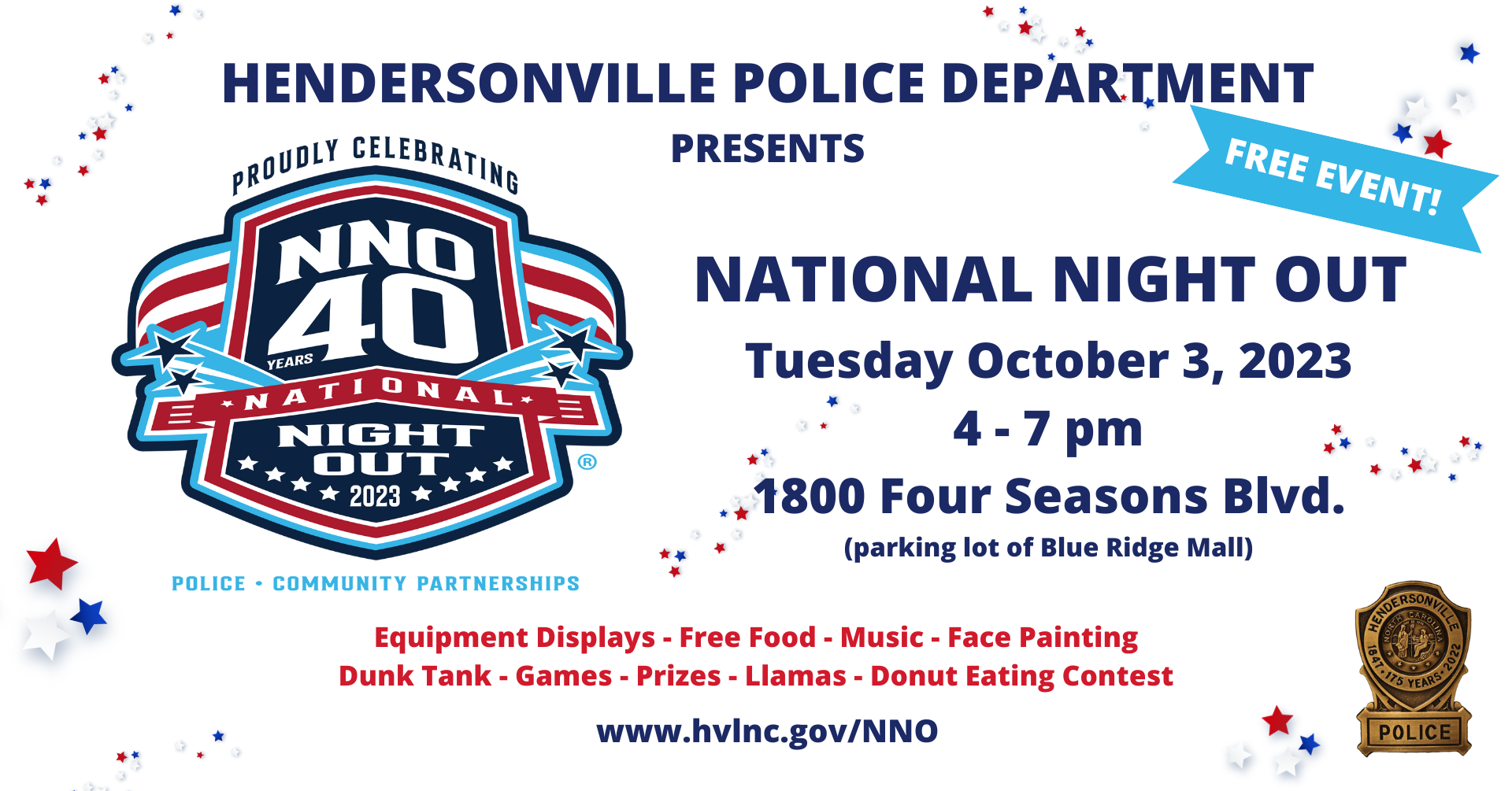 National Night Out logo and stars